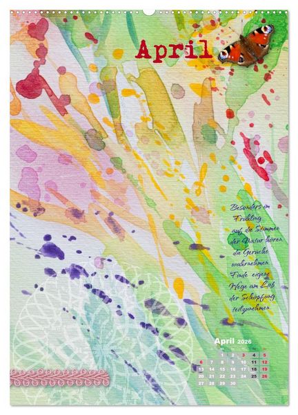 Produktbild: Jahr der Dankbarkeit &ndash; Scrapbooking-Kalender (Wandkalender 2026 DIN A2 hoch), CALVENDO Monatskalender
