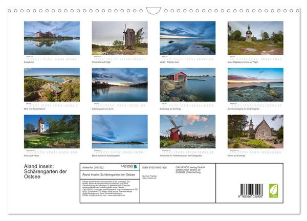 Produktbild: &Aring;land Inseln: Sch&auml;rengarten der Ostsee (Wandkalender 2026 DIN A3 quer), CALVENDO Monatskalender