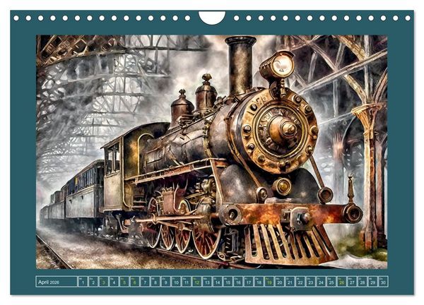 Produktbild: Mit Steampunk unterwegs (Wandkalender 2026 DIN A4 quer), CALVENDO Monatskalender