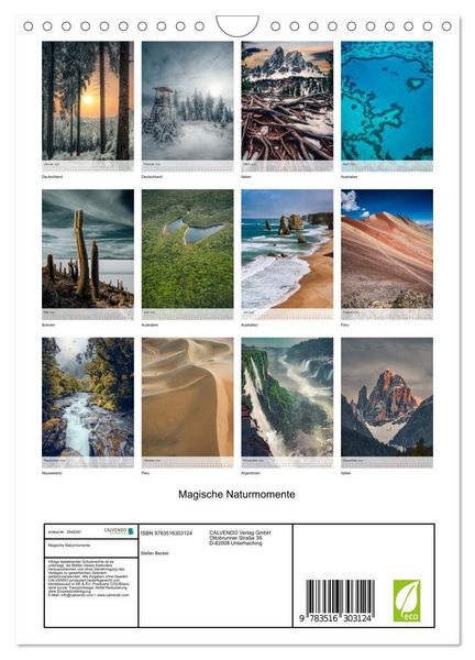 Produktbild: Magische Naturmomente (Wandkalender 2026 DIN A4 hoch), CALVENDO Monatskalender