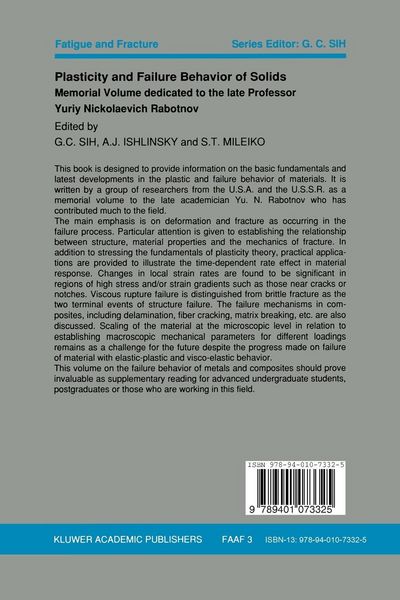 Produktbild: Plasticity and failure behavior of solids