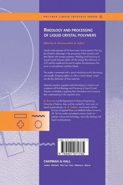 Produktbild: Rheology and Processing of Liquid Crystal Polymers