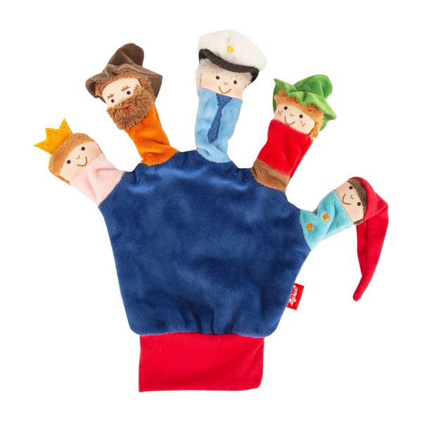 Produktbild: Sigikid 43505 - Fingerpuppen Handschuh Kasper/R&auml;uber/Polizist/Prinzessin, Einheitsgr&ouml;&szlig;e