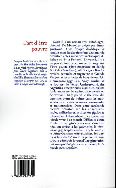 Produktbild: L'art d'&ecirc;tre pauvre