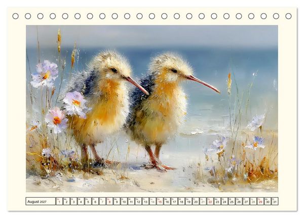 Produktbild: Entz&uuml;ckende Kiwis. Neuseelands kleiner Laufvogel am Meer (Tischkalender 2027 DIN A5 quer), CALVENDO Monatskalender