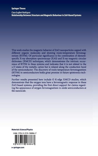Produktbild: Relationship Between Structure and Magnetic Behaviour in ZnO-Based Systems