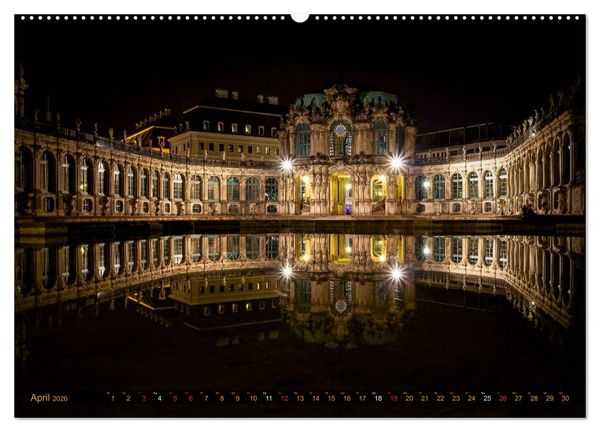 Produktbild: Eine Nacht in Dresden (Wandkalender 2026 DIN A2 quer), CALVENDO Monatskalender