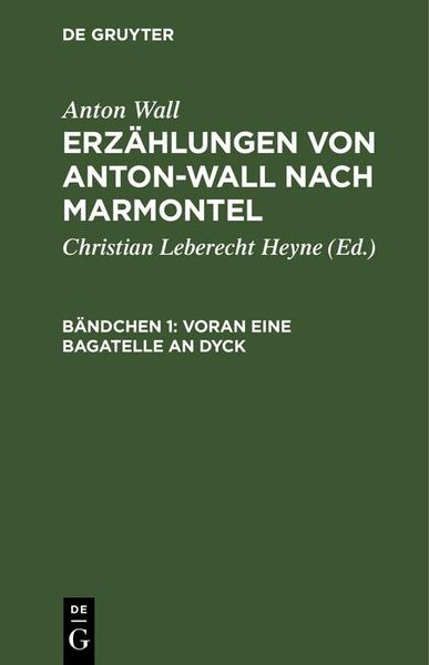 Produktbild: Voran eine Bagatelle an Dyck