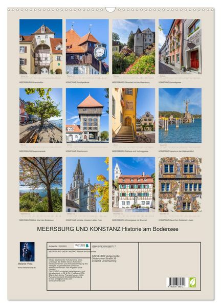 Produktbild: MEERSBURG UND KONSTANZ Historie am Bodensee (Wandkalender 2026 DIN A2 hoch), CALVENDO Monatskalender