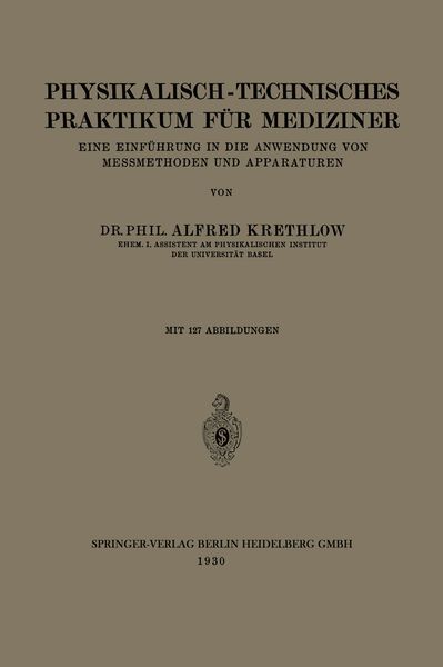 Produktbild: Physikalisch-technisches Praktikum f&uuml;r Mediziner