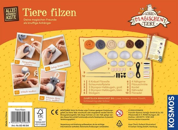 Produktbild: Die Schule der magischen Tiere Tiere filzen