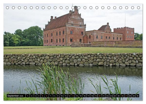 Produktbild: Schl&ouml;sser in D&auml;nemark (Tischkalender 2026 DIN A5 quer), CALVENDO Monatskalender