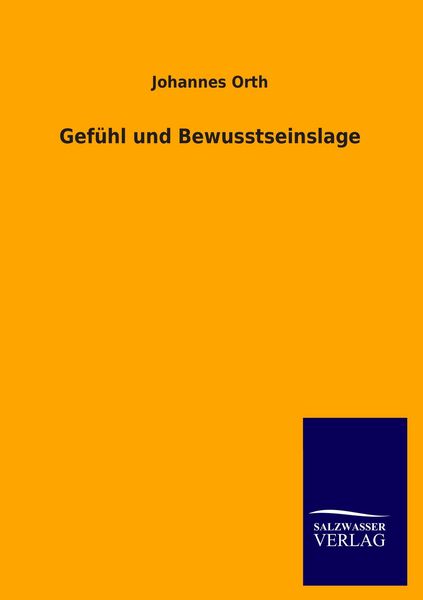 Produktbild: Gef&uuml;hl und Bewusstseinslage