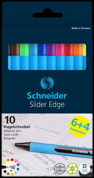 Schneider Kugelschreiber Slider Edge XB, 10er Etui