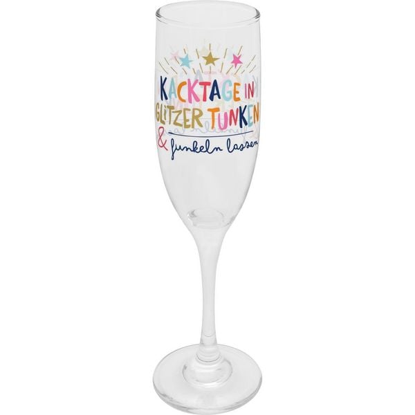 Produktbild: Sektglas "Kacktage in Glitzer tunken & funkeln lassen"