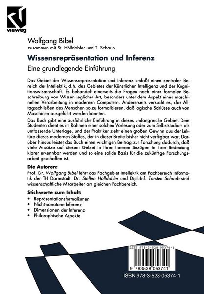 Produktbild: Wissensrepr&auml;sentation und Inferenz