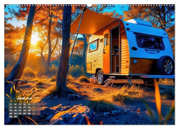 Produktbild: Vanlife - Caravan Abenteuer (Wandkalender 2026 DIN A2 quer), CALVENDO Monatskalender