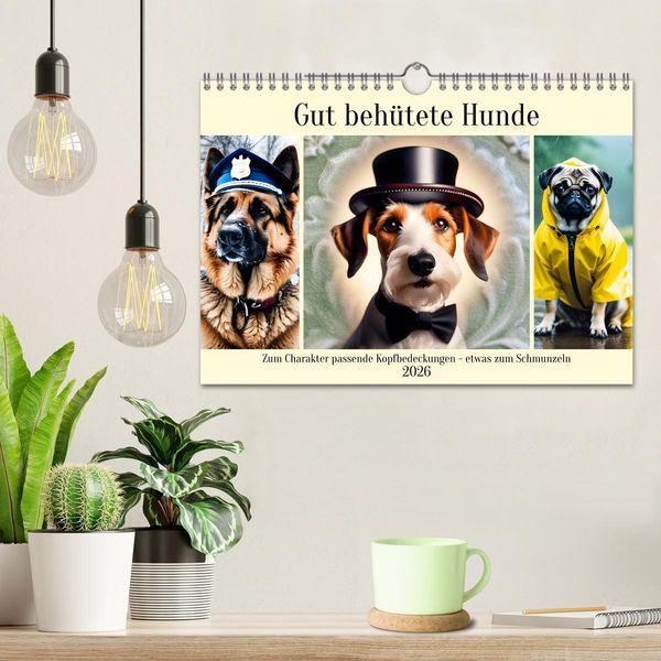Produktbild: Gut beh&uuml;tete Hunde (Wandkalender 2026 DIN A4 quer), CALVENDO Monatskalender
