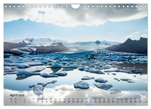 Produktbild: Island - In X Tagen um die Welt (Wandkalender 2026 DIN A4 quer), CALVENDO Monatskalender