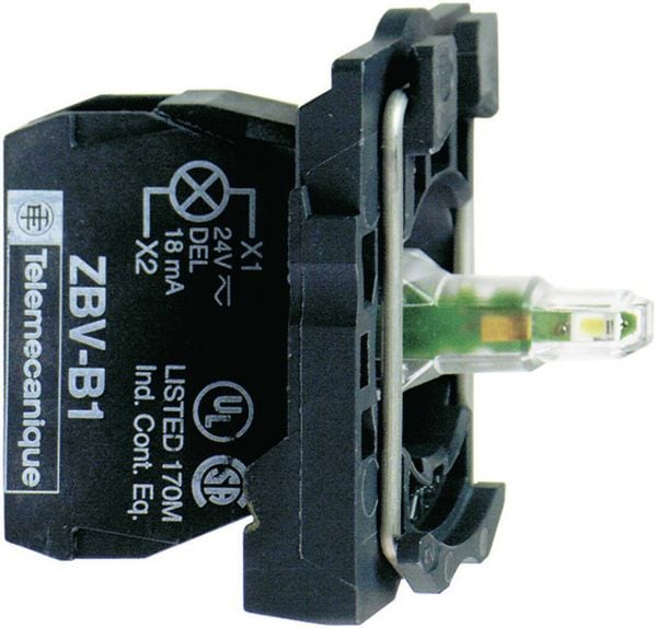 Schneider Electric ZB5AVB1 LED-Element mit Befestigungsadapter, mit Lampenfassung Weiß 24 V/DC, 24 V/AC 1 St.