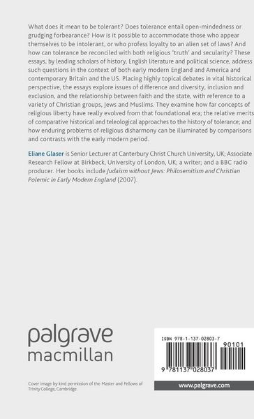 Produktbild: Religious Tolerance in the Atlantic World