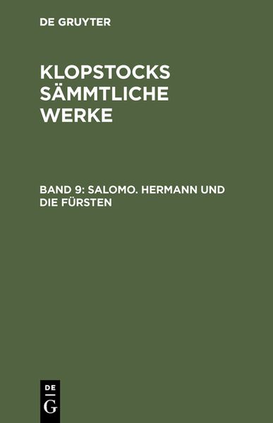 Produktbild: Salomo. Hermann und die F&uuml;rsten