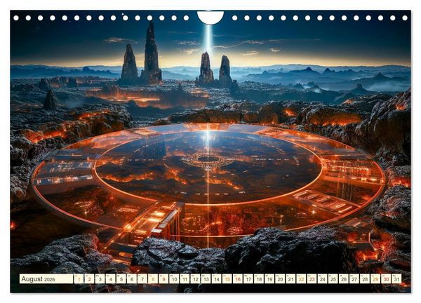 Produktbild: Futuristische Lebens Welten (Wandkalender 2026 DIN A4 quer), CALVENDO Monatskalender