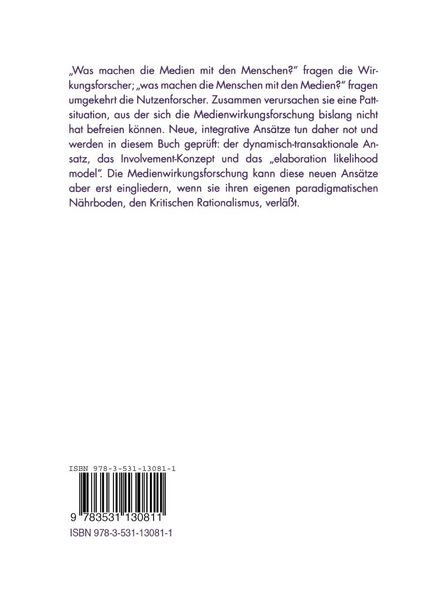 Produktbild: Die Malaise der Medienwirkungsforschung: Transklassische Wirkungen und klassische Forschung