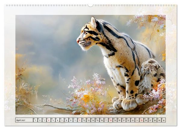 Produktbild: Nebelparder. Zuhause im dichten Regenwald (Wandkalender 2027 DIN A2 quer), CALVENDO Monatskalender