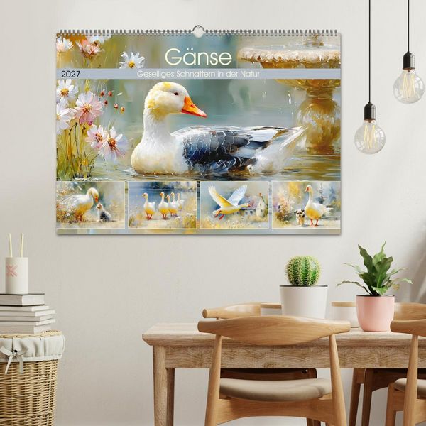 Produktbild: G&auml;nse. Geselliges Schnattern in der Natur (Wandkalender 2027 DIN A2 quer), CALVENDO Monatskalender