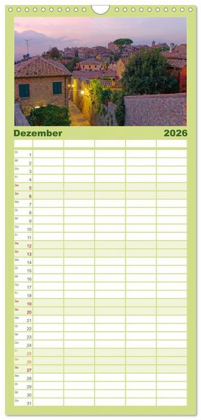 Produktbild: Familienplaner 2026 - Mediterraner Seelenfrieden mit 5 Spalten (Wandkalender, 21 x 45 cm) CALVENDO