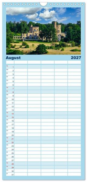 Produktbild: Familienplaner 2027 - Reiseziele in Deutschland mit 5 Spalten (Wandkalender, 21 x 45 cm) CALVENDO