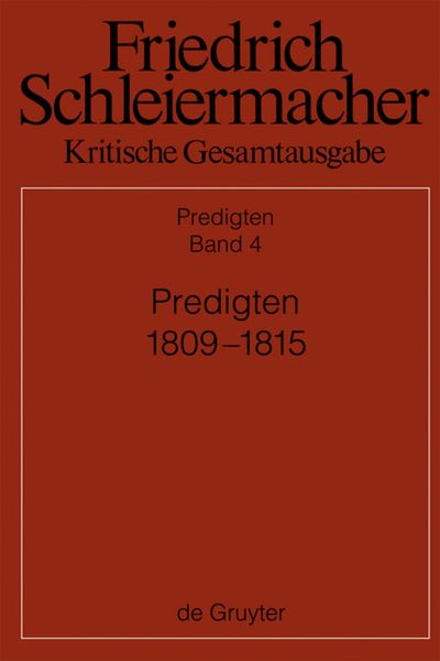 Produktbild: Predigten 1809-1815