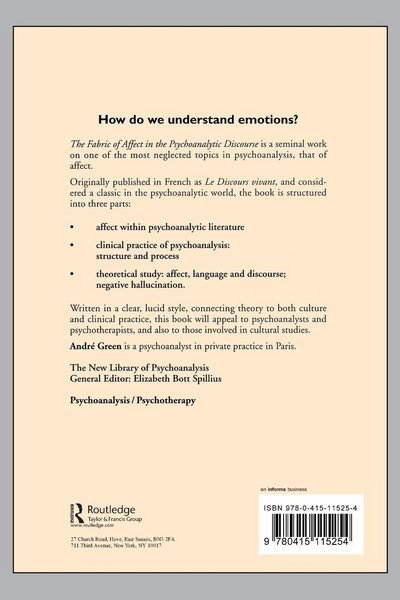 Produktbild: The Fabric of Affect in the Psychoanalytic Discourse