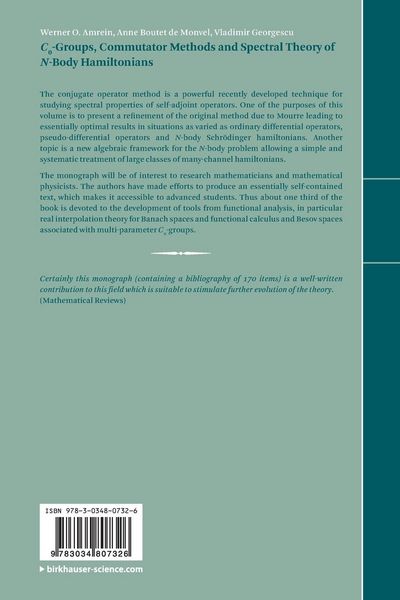 Produktbild: C0-Groups, Commutator Methods and Spectral Theory of N-Body Hamiltonians
