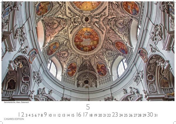 Produktbild: Himmelsgew&ouml;lbe Kalender 2027 &ndash; Wandkalender | Fotokalender Kunst 24x35cm | Architekturkalender | Beeindruckende Innenansichten: Kirchenkuppeln und -architekturen.