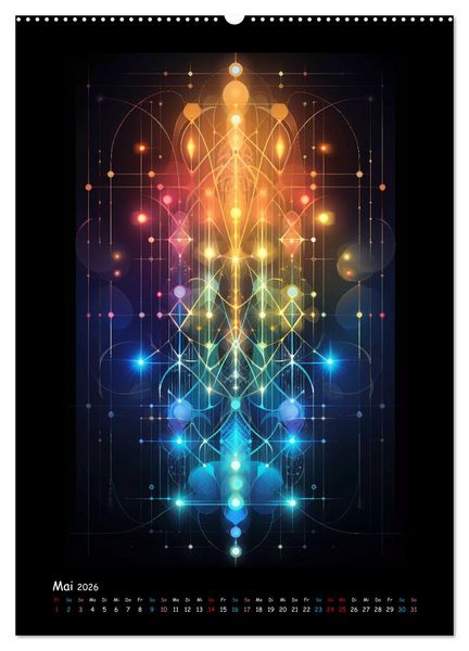 Produktbild: Fractale Mandalas (Wandkalender 2026 DIN A2 hoch), CALVENDO Monatskalender