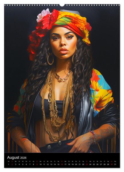 Produktbild: Rap Queens. Badass Attitude im Streetwear-Charme (Wandkalender 2026 DIN A2 hoch), CALVENDO Monatskalender