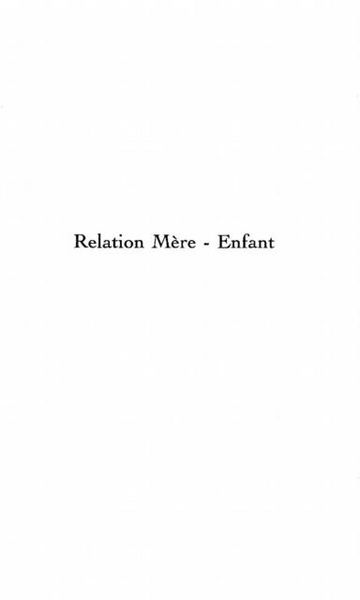 Produktbild: Relation Mere Enfant