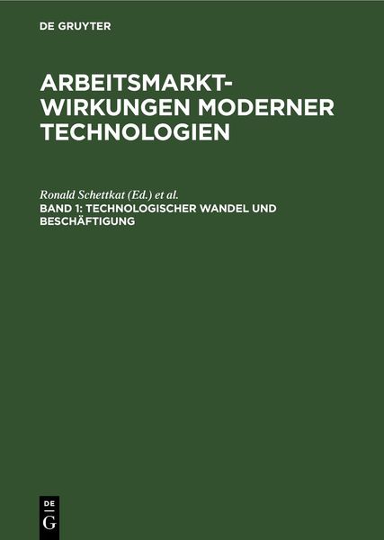 Produktbild: Technologischer Wandel und Besch&auml;ftigung