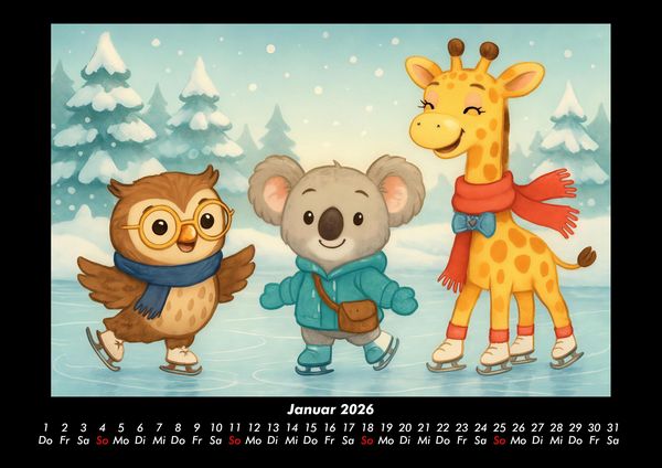Produktbild: Ollie, Kiki & Nala - Fest der Freundschaft 2026 Fotokalender DIN A3