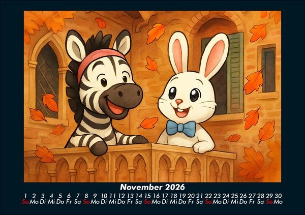 Produktbild: Zara & Bouncy in Italien 2026 Fotokalender DIN A5