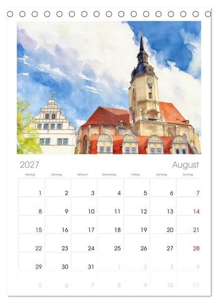Produktbild: Bezaubernde St&auml;dte in Sachsen-Anhalt (Tischkalender 2027 DIN A5 hoch), CALVENDO Monatskalender