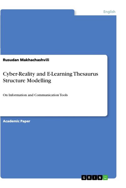 Produktbild: Cyber-Reality and E-Learning Thesaurus Structure Modelling