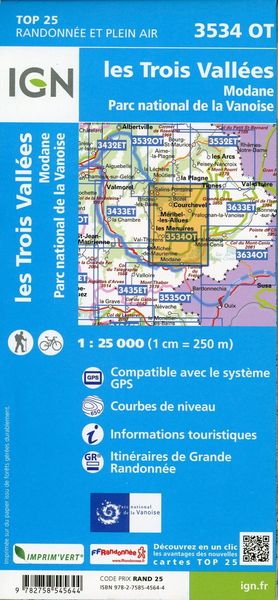 Produktbild: Les Trois Vall&eacute;es. Modane. PN de La Vanoise 1:25 000