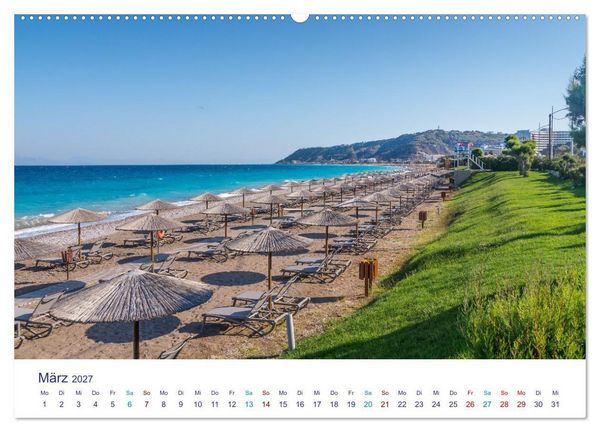 Produktbild: Str&auml;nde der Insel Rhodos (Wandkalender 2027 DIN A2 quer), CALVENDO Monatskalender