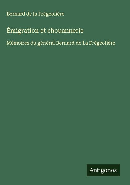 Produktbild: &Eacute;migration et chouannerie