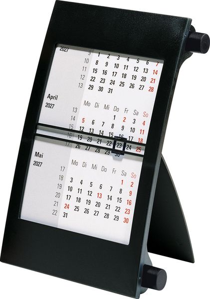 Produktbild: rido/id&eacute; 7038000907 3-Monats-Tischkalender 2027 90&times;120 mm, schwarz