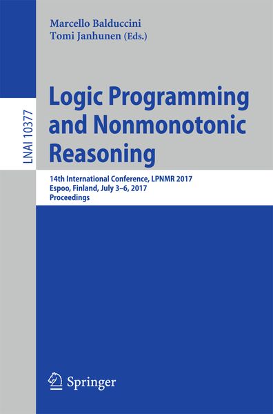 Produktbild: Logic Programming and Nonmonotonic Reasoning
