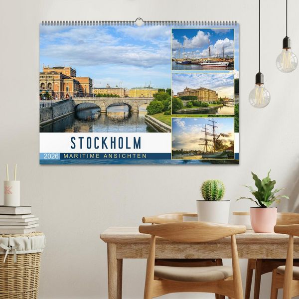 Produktbild: Stockholm - Maritime Ansichten (Wandkalender 2026 DIN A2 quer), CALVENDO Monatskalender